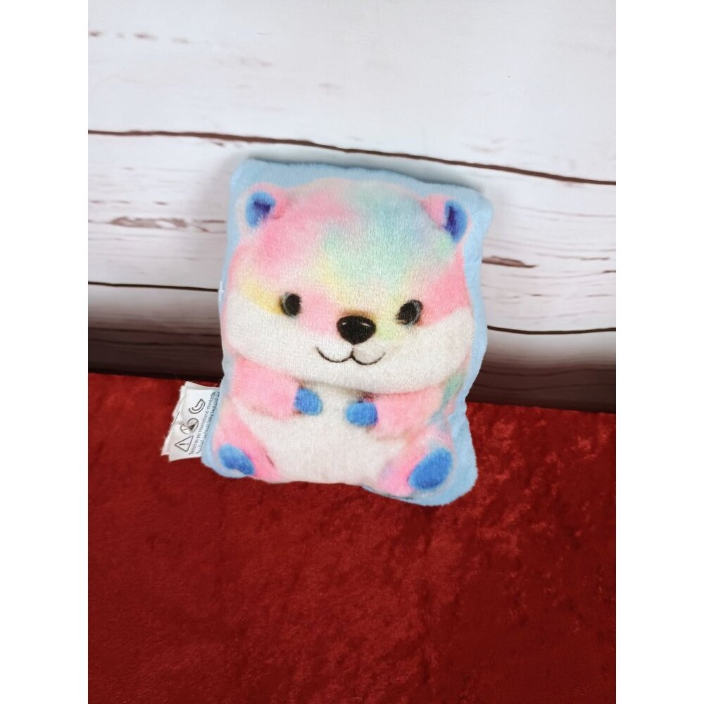 Belly Buddy Plush Multicolor Pink Blue 6 Inch Plush Toy Hamster